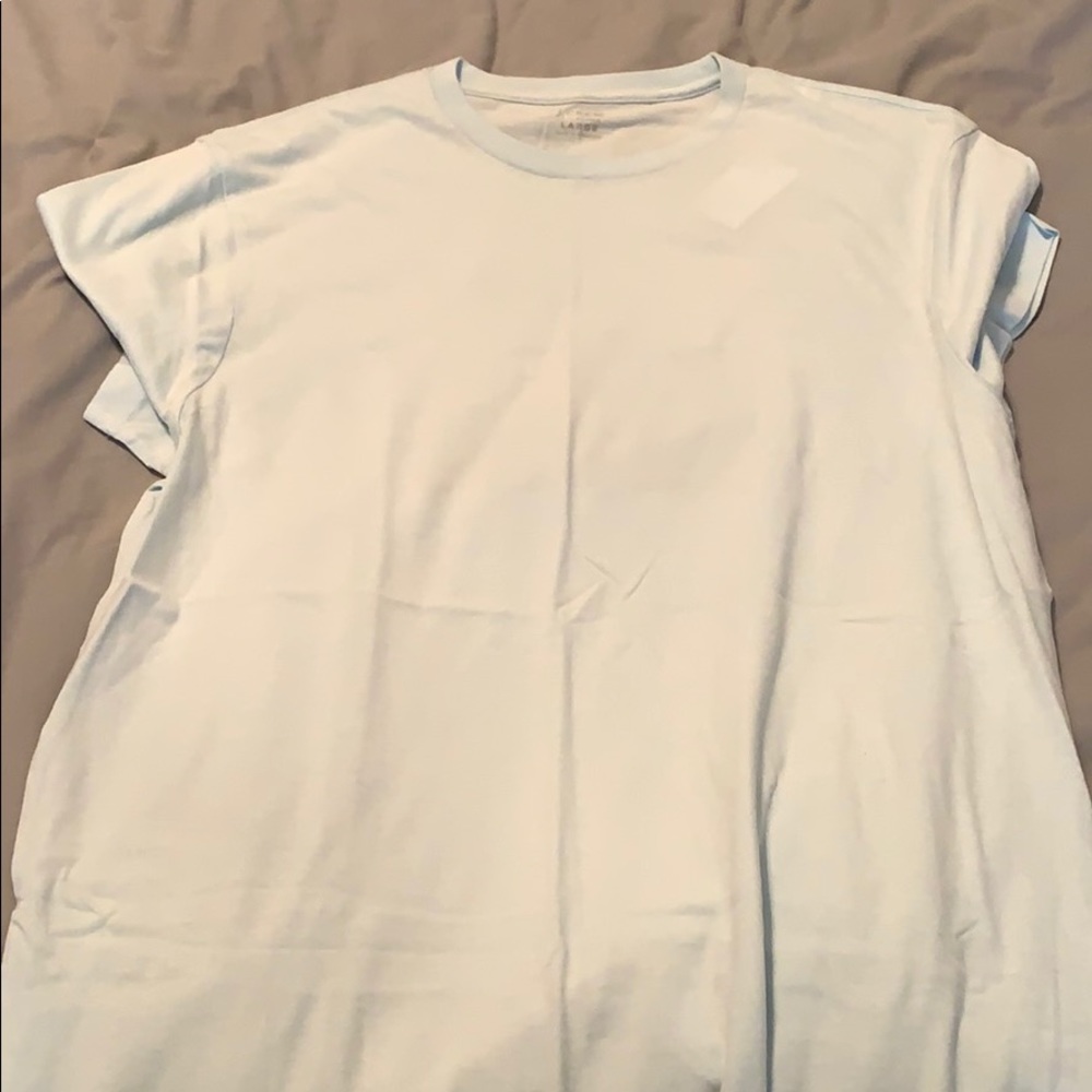 Caroline blue j crew slim washed t shirt